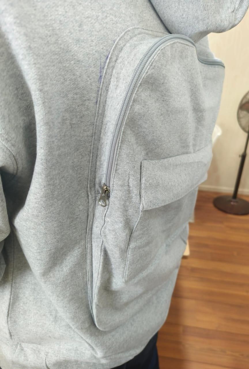 Men’s Solid Zip-Up Hoodie – Fleece Regular Fit Full Sleeve Hooded Sweatshirt (Grey)