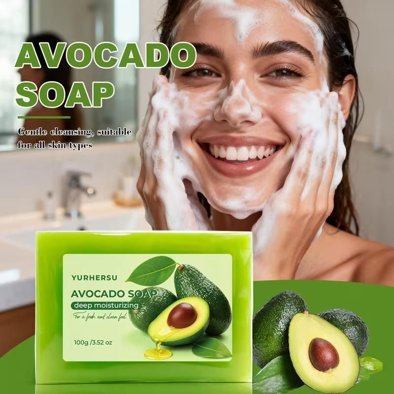 Avocado Soap Bar with Avocado Extract (Pack of 1)