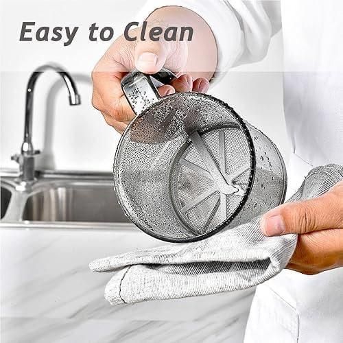 Semi-Automatic Handheld Flour Sifter – Food-Grade Plastic Sieve Cup for Fine Powder (15L x 10W x 7H cm)