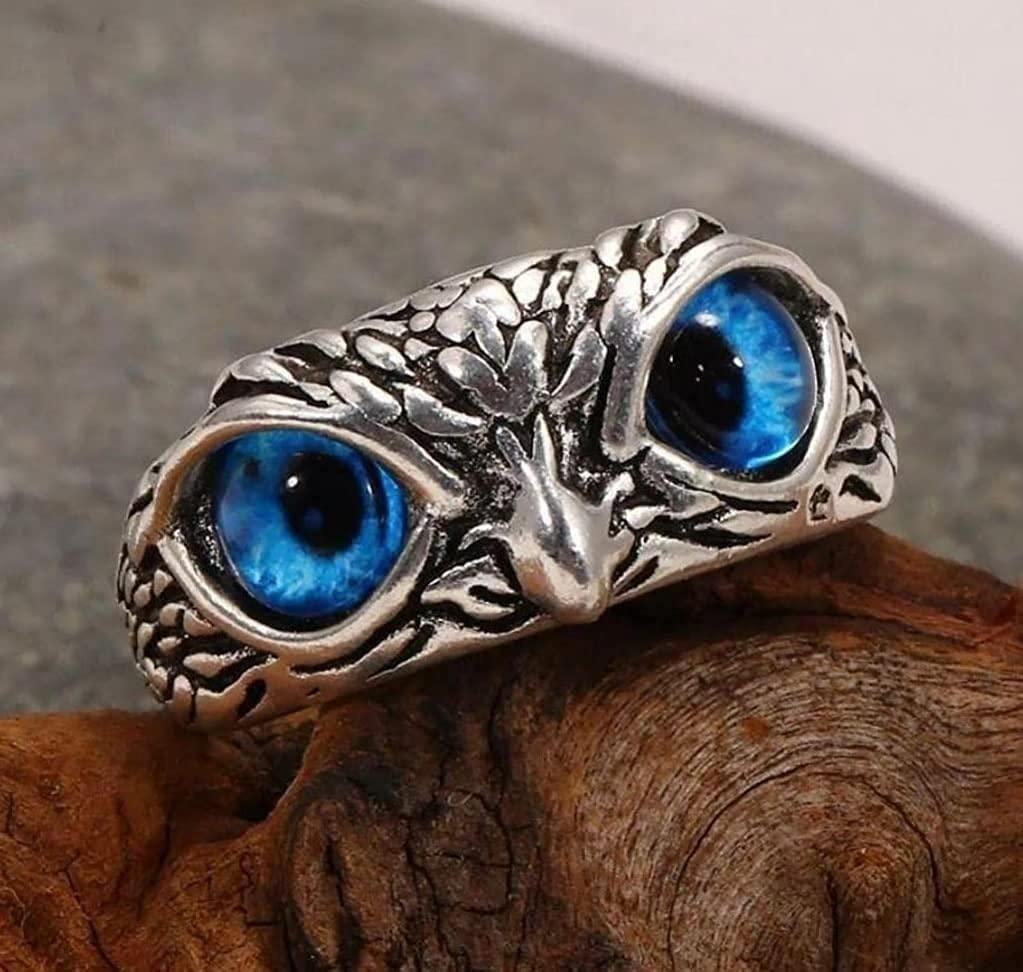 Attractive Silver Plated Owl Ring – Stylish Alloy Finger Ring for Men & Women (Pack of 1)