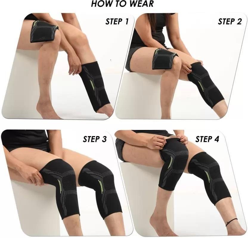 Knee Cap Compression Support for Gym, Running & Sports – Breathable Knee Brace (1 Pair)