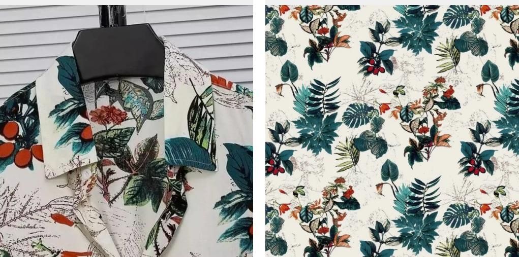 Men’s Casual Vacation Floral Co-ord Set – Slim Fit Printed Shirt & Shorts (2-Piece Set)