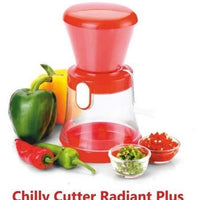 Handheld Garlic, Chili & Dry Fruit Cutter – Adjustable Stainless Steel Blade (Assorted Colors, Pack of 1)