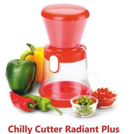 Handheld Garlic, Chili & Dry Fruit Cutter – Adjustable Stainless Steel Blade (Assorted Colors, Pack of 1)