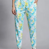 Women’s Casual Tie-Dye Print Night Suit – Comfortable Pyjama & T-Shirt