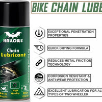 HALLOWS Bike Chain Cleaner & Lubricant Spray with Brush – 150ml (Pack of 3) | High-Performance Chain Care Kit