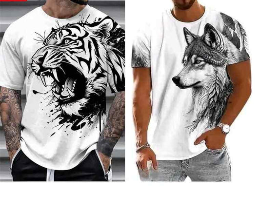 Men’s Waffle Knit Crew Neck T-Shirt – Textured Cotton Blend Regular Fit (Pack of 2)