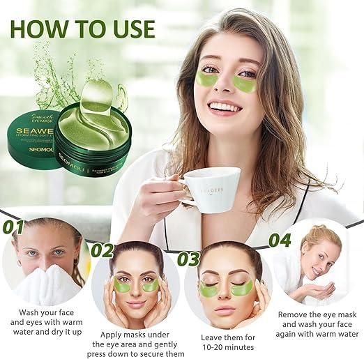 Seaweed Moisturizing Under Eye Patches – Hydrating & Dark Circle Care (100gm, Pack of 1)
