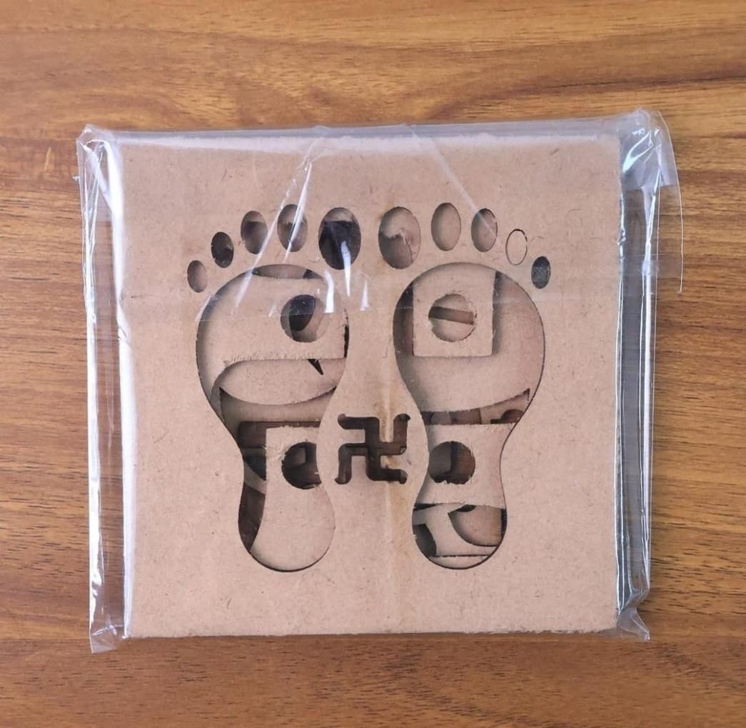 Wooden MDF Rangoli Stencil Set for Diwali Decoration – Reusable Festive Rangoli Designs (Pack of 5)