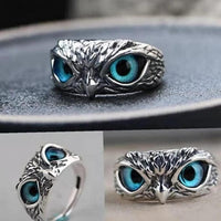 Attractive Silver Plated Owl Ring – Stylish Alloy Finger Ring for Men & Women (Pack of 1)