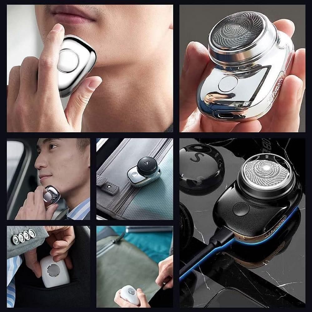 New Upgrade Mini Electric Razor – Portable Rechargeable Wet & Dry Shaver for Men