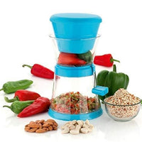 Handheld Garlic, Chili & Dry Fruit Cutter – Adjustable Stainless Steel Blade (Assorted Colors, Pack of 1)