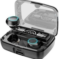 M10 TWS Wireless Bluetooth Earbuds – Touch Control Stereo Earphones with LED Digital Display (Black)