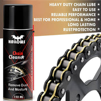 HALLOWS Bike Chain Cleaner & Lubricant Spray with Brush – 150ml (Pack of 3) | High-Performance Chain Care Kit