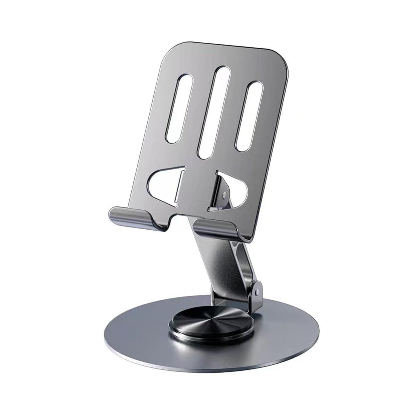 Aluminium 360° Rotatable Phone & Tablet Stand – Adjustable Desktop Holder (Pack of 1)