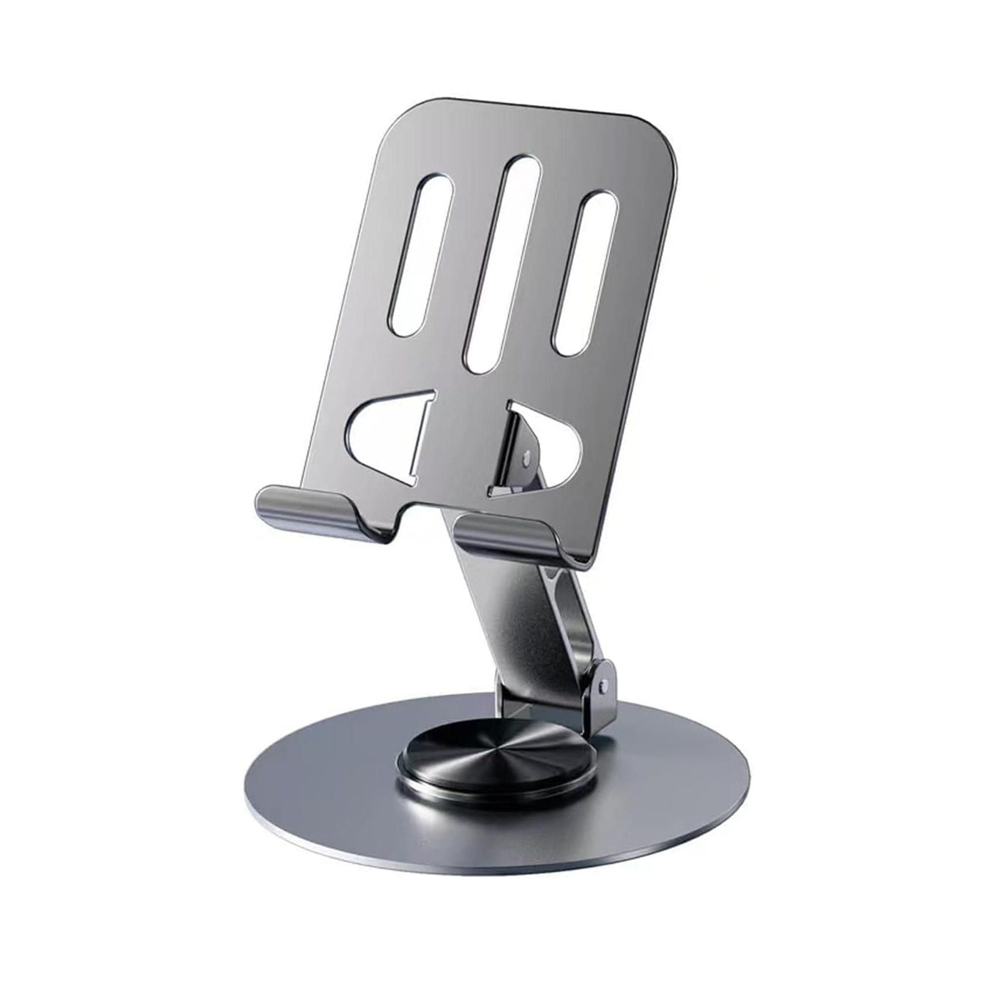 Aluminium 360° Rotatable Phone & Tablet Stand – Adjustable Desktop Holder (Pack of 1)