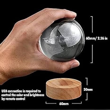 Shiv Crystal LED Lamp – Touch Control Modern Spiritual Night Light (Cordless, Pack of 1)