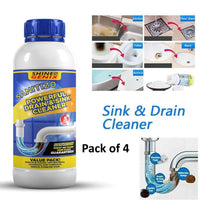 Sanitizo Powerful Drain & Sink Cleaner Powder – 250 gm (Pack of 4) for Tough Grease & Clogs