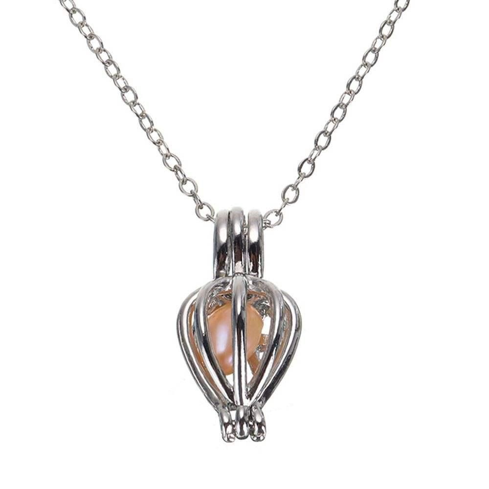 Freshwater Shell & Real Pearl Necklace Set – Ocean Love Jewelry for Women (Silver, Pack of 1)