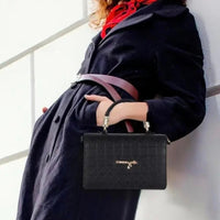 Black Quilted Style Fancy Sling Bag for Women