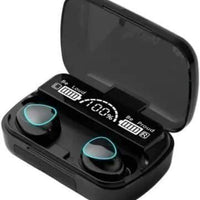 M10 TWS Wireless Bluetooth Earbuds – Touch Control Stereo Earphones with LED Digital Display (Black)