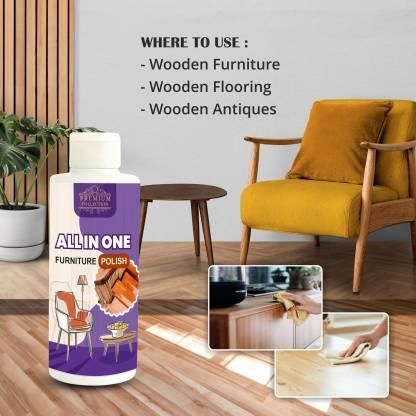 Polish Furniture Cleaner & Wood Shiner – Lemon Scented Floor & Cabinet Cleaner (100ML Each, Pack of 3)