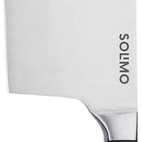 Solimo High Carbon Stainless Steel Kitchen Knife – 6.5 Inch Plain Edge Knife with Polypropylene Handle (Black)