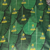 Banana Leaf Curtain Backdrop – Decorative Polyester Fabric for Wedding, Pooja & Housewarming (Pack of 1, Assorted Design)