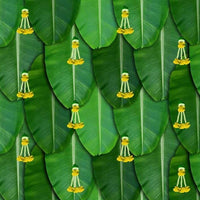 Banana Leaf Curtain Backdrop – Decorative Polyester Fabric for Wedding, Pooja & Housewarming (Pack of 1, Assorted Design)