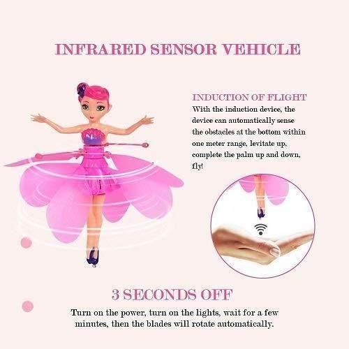 Magic Flying Fairy Princess Doll – Hand Sensor Hover Toy for Kids (Pack of 1)