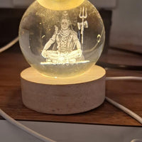 Shiv Crystal LED Lamp – Touch Control Modern Spiritual Night Light (Cordless, Pack of 1)