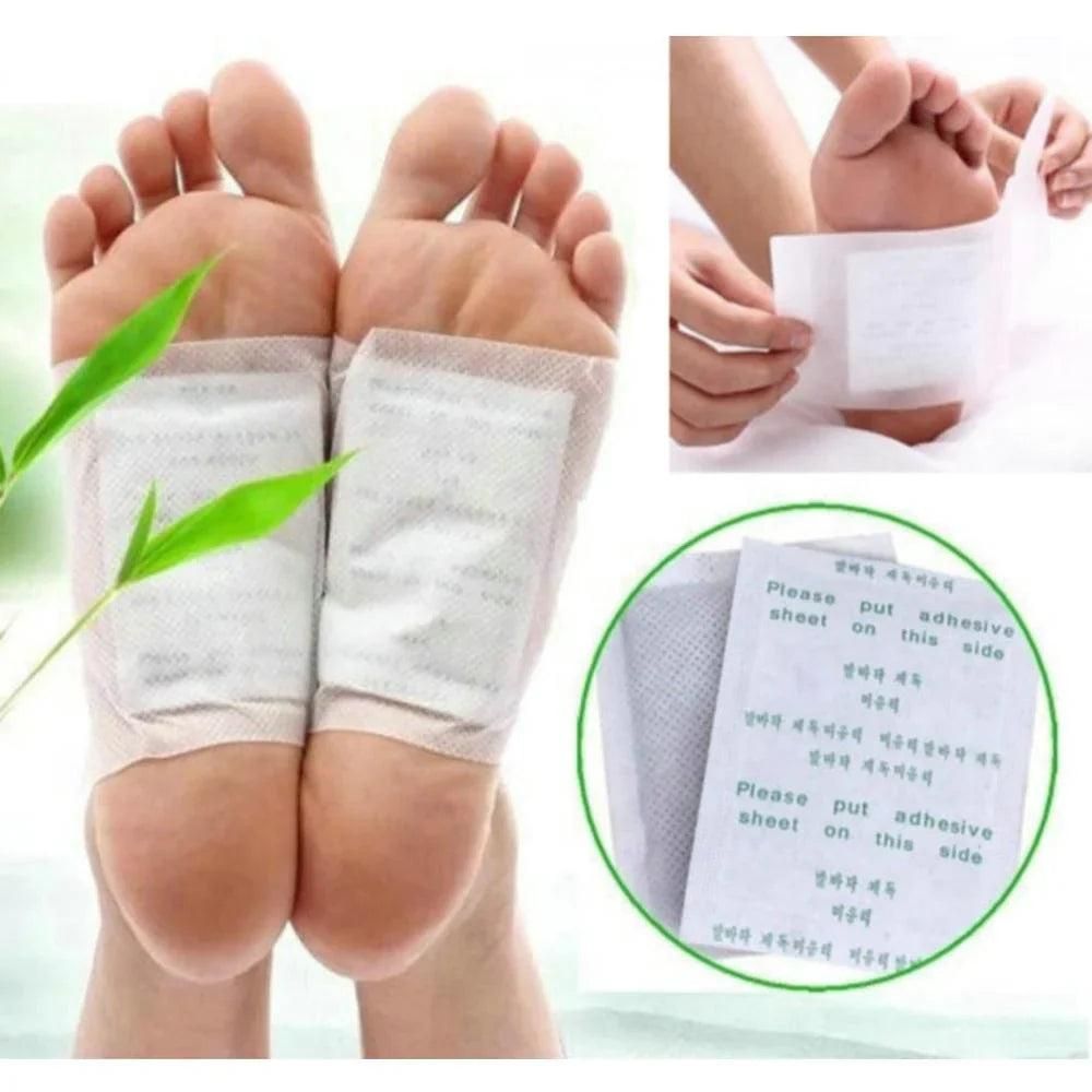 Aliver Natural Detox Foot Pads with Ginger & Bamboo Vinegar | Overnight Foot Detox Patches for Relaxation, Pain Relief & Wellness | Pack of 10