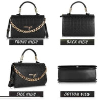 Black Quilted Style Fancy Sling Bag for Women