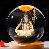 Shiv Crystal LED Lamp – Touch Control Modern Spiritual Night Light (Cordless, Pack of 1)