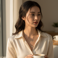 Double Layer Clavicle Chain Necklace with Zircon Butterfly Pendant – Gold Plated Jewelry for Women (Pack of 1)