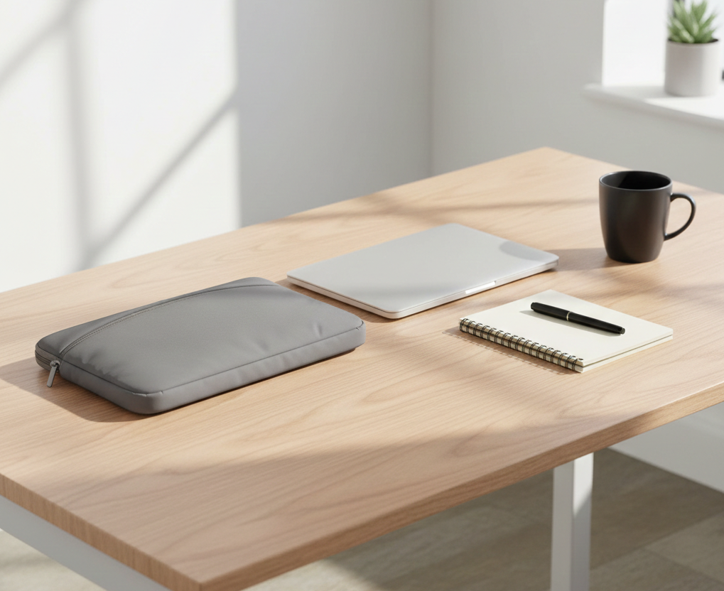 Sleek Nylon Fabric Laptop Bag Cover with inner Fur Cushion material