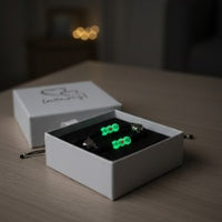 2pcs Couple Glow-in-the-Dark Bead Bracelets – Matching His & Hers Alloy Bracelets for Men & Women