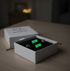 2pcs Couple Glow-in-the-Dark Bead Bracelets – Matching His & Hers Alloy Bracelets for Men & Women